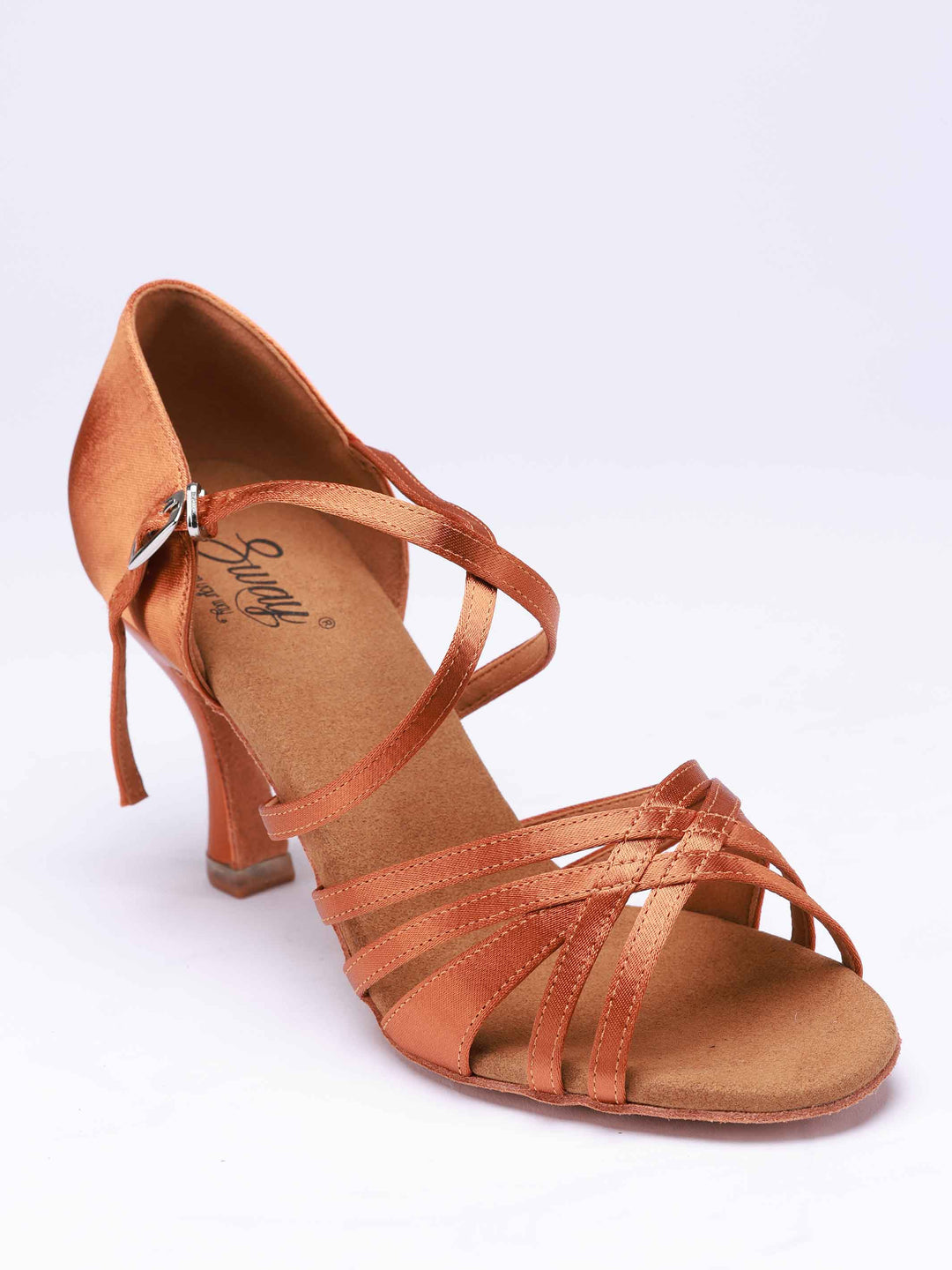 Chaussures de Danse Latine Emma pour Femme - couleur Tannée - vue de face