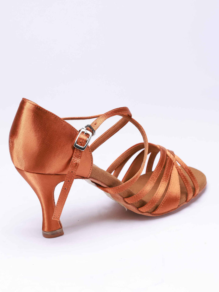 Chaussures de Danse Latine Emma pour Femme - couleur Tannée - vue arrière