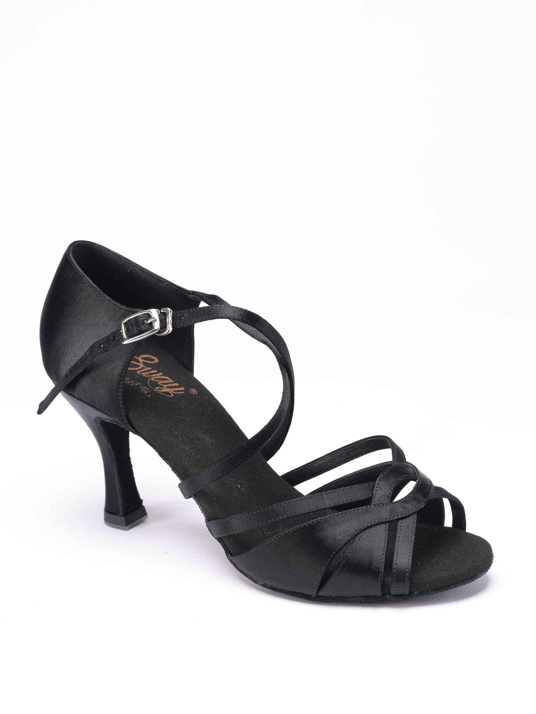 Chaussures de danse latine pour femmes, modèle Stella, couleur noir - vue du haut