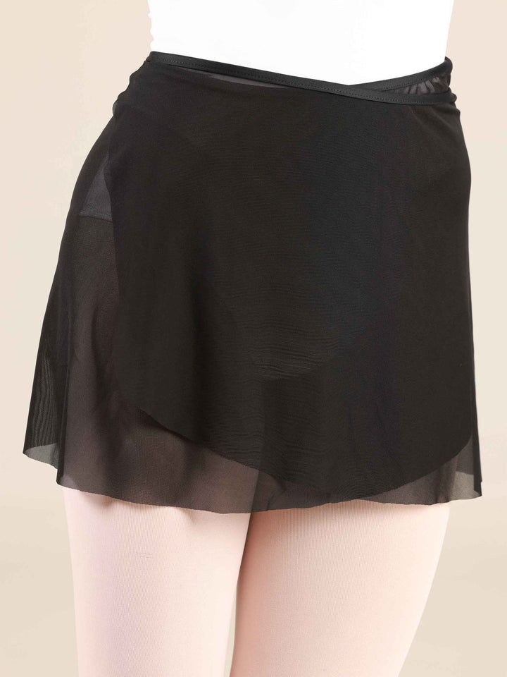 Jupe ballet courte en tulle à nouer pour femme, couleur noire