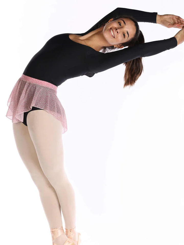 Jupe de Danse de Ballet avec une coupe Ovale pour femme - Couleur Leopard - vue de face