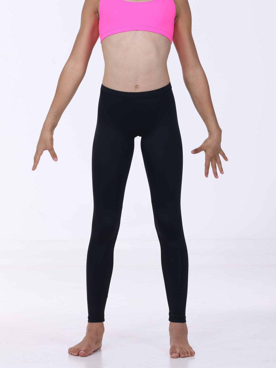 Legging de danse noir pour fille – taille basse et coupe ajustée pour une liberté totale de mouvement.